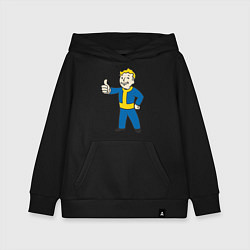 Толстовка детская хлопковая Fallout Boy, цвет: черный