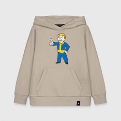 Толстовка детская хлопковая Fallout Boy, цвет: миндальный