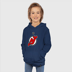 Толстовка детская хлопковая New Jersey Devils: Kovalchuk 17, цвет: тёмно-синий — фото 2