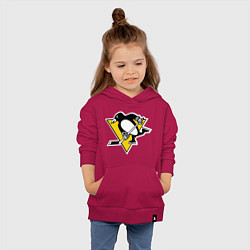 Толстовка детская хлопковая Pittsburgh Penguins, цвет: маджента — фото 2