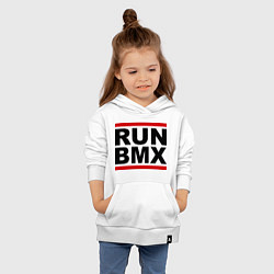Толстовка детская хлопковая RUN BMX, цвет: белый — фото 2