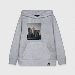 Толстовка детская хлопковая Moscow City, цвет: меланж