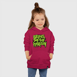 Толстовка детская хлопковая Bring me the horizon, цвет: маджента — фото 2