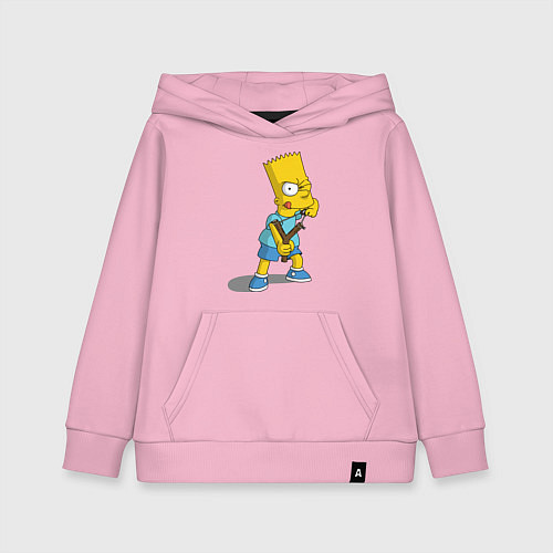 Детская толстовка-худи Bad Bart / Светло-розовый – фото 1