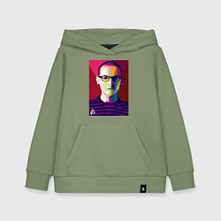 Толстовка детская хлопковая Chester Polygons, цвет: авокадо