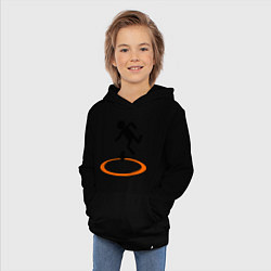 Толстовка детская хлопковая Portal (Портал), цвет: черный — фото 2
