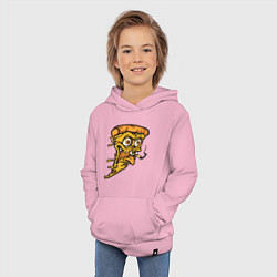 Толстовка детская хлопковая Crazy Pizza, цвет: светло-розовый — фото 2