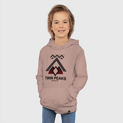 Толстовка детская хлопковая Twin Peaks House, цвет: пыльно-розовый — фото 2