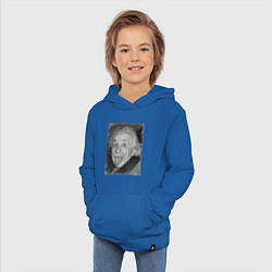 Толстовка детская хлопковая Энштейн дурачится, цвет: синий — фото 2
