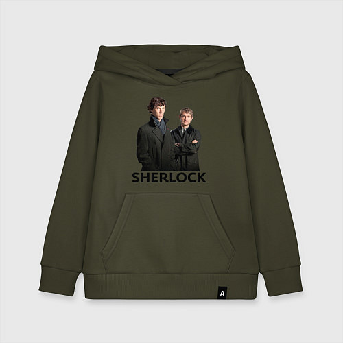 Детская толстовка-худи Sherlock / Хаки – фото 1