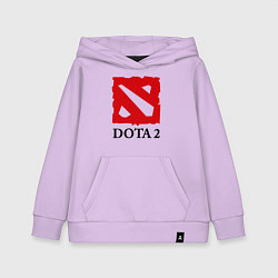 Толстовка детская хлопковая Dota 2: Logo, цвет: лаванда