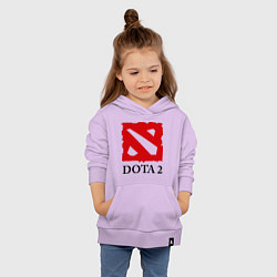 Толстовка детская хлопковая Dota 2: Logo, цвет: лаванда — фото 2