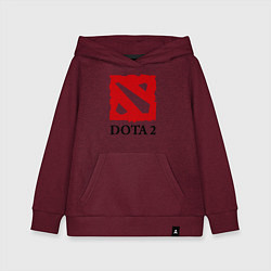Толстовка детская хлопковая Dota 2: Logo, цвет: меланж-бордовый