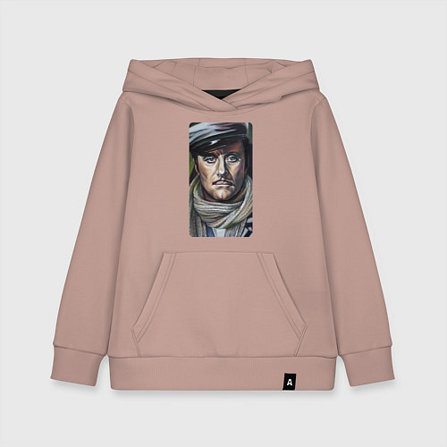 Детская толстовка-худи Остап Бендер: портрет / Пыльно-розовый – фото 1
