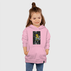 Толстовка детская хлопковая Барт хулиган, цвет: светло-розовый — фото 2
