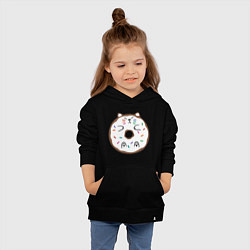 Толстовка детская хлопковая Кот пончик, цвет: черный — фото 2