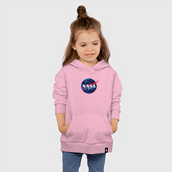Толстовка детская хлопковая NASA: Cosmic Logo, цвет: светло-розовый — фото 2
