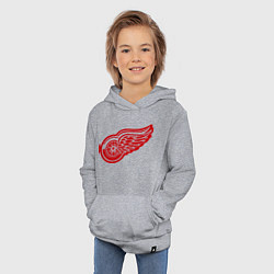 Толстовка детская хлопковая Detroit Red Wings: Pavel Datsyuk, цвет: меланж — фото 2