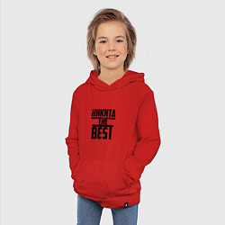 Толстовка детская хлопковая Никита the best, цвет: красный — фото 2