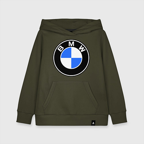 Детская толстовка-худи Logo BMW / Хаки – фото 1