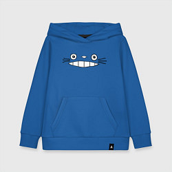 Толстовка детская хлопковая Totoro face, цвет: синий