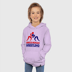 Толстовка детская хлопковая Greco-roman wrestling, цвет: лаванда — фото 2