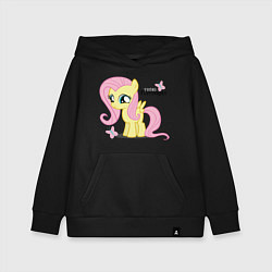 Толстовка детская хлопковая Young Fluttershy, цвет: черный