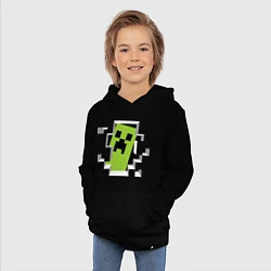 Толстовка детская хлопковая Crash Minecraft, цвет: черный — фото 2