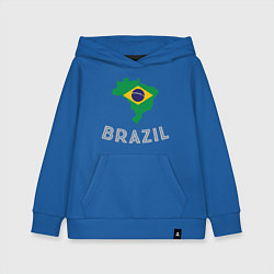 Толстовка детская хлопковая Brazil Country, цвет: синий