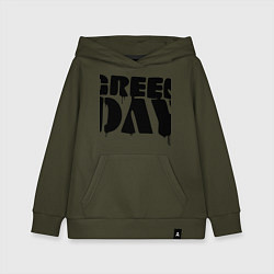 Толстовка детская хлопковая Greeen Day: spray style, цвет: хаки