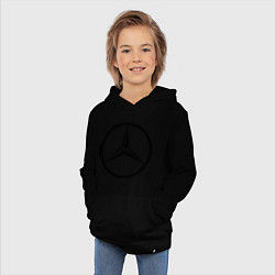 Толстовка детская хлопковая Mercedes-Benz logo, цвет: черный — фото 2