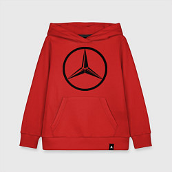 Толстовка детская хлопковая Mercedes-Benz logo, цвет: красный
