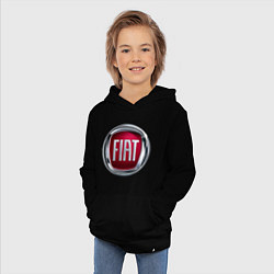 Толстовка детская хлопковая FIAT logo, цвет: черный — фото 2