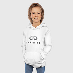 Толстовка детская хлопковая Logo Infiniti, цвет: белый — фото 2