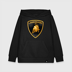 Толстовка детская хлопковая Lamborghini logo, цвет: черный