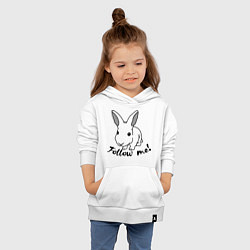 Толстовка детская хлопковая Rabbit: follow me, цвет: белый — фото 2