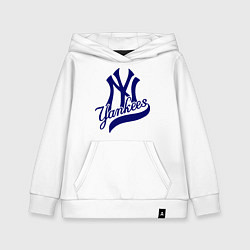 Толстовка детская хлопковая NY - Yankees, цвет: белый