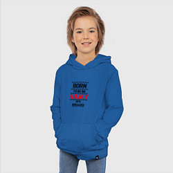 Толстовка детская хлопковая Born to be an ARMY BTS, цвет: синий — фото 2