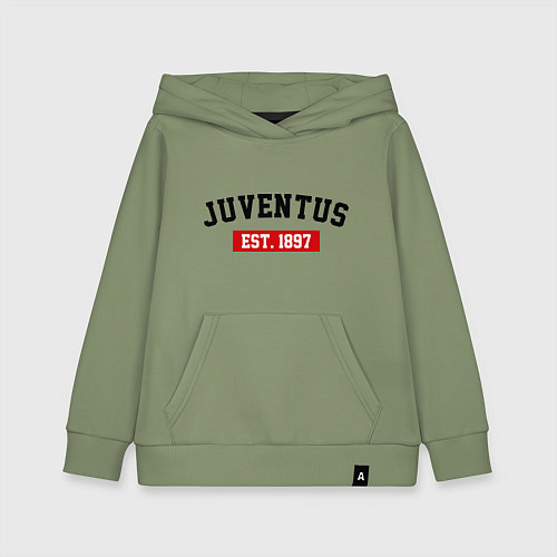 Детская толстовка-худи FC Juventus Est. 1897 / Авокадо – фото 1