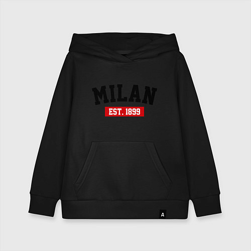 Детская толстовка-худи FC Milan Est. 1899 / Черный – фото 1