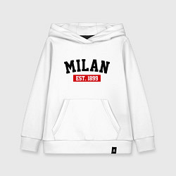 Детская толстовка-худи FC Milan Est. 1899