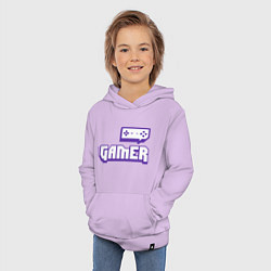 Толстовка детская хлопковая Twitch Gamer, цвет: лаванда — фото 2