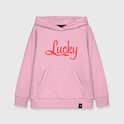 Толстовка детская хлопковая Lucky logo, цвет: светло-розовый