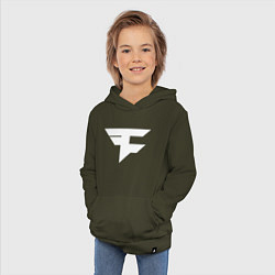 Толстовка детская хлопковая FAZE Symbol, цвет: хаки — фото 2