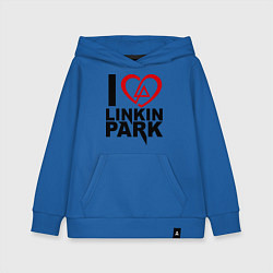 Толстовка детская хлопковая I love Linkin Park, цвет: синий
