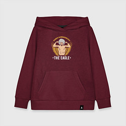Толстовка детская хлопковая Khabib: The Eagle, цвет: меланж-бордовый