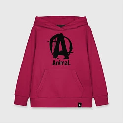 Толстовка детская хлопковая Animal Logo, цвет: маджента