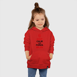 Толстовка детская хлопковая Keep Calm & Forza Milan, цвет: красный — фото 2