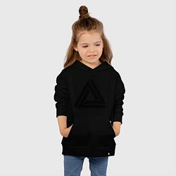 Толстовка детская хлопковая Triangle Visual Illusion, цвет: черный — фото 2