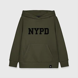 Толстовка детская хлопковая NYPD, цвет: хаки